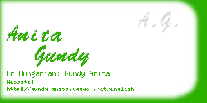 anita gundy business card